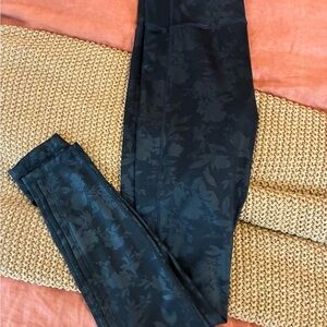 Athleta Black Floral Leggings